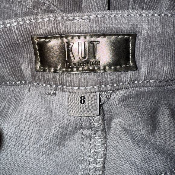 Kut from the Kloth Women’s Sz 8 Karen Pants Baby Bootcut Gray Corduroy - Picture 3 of 6